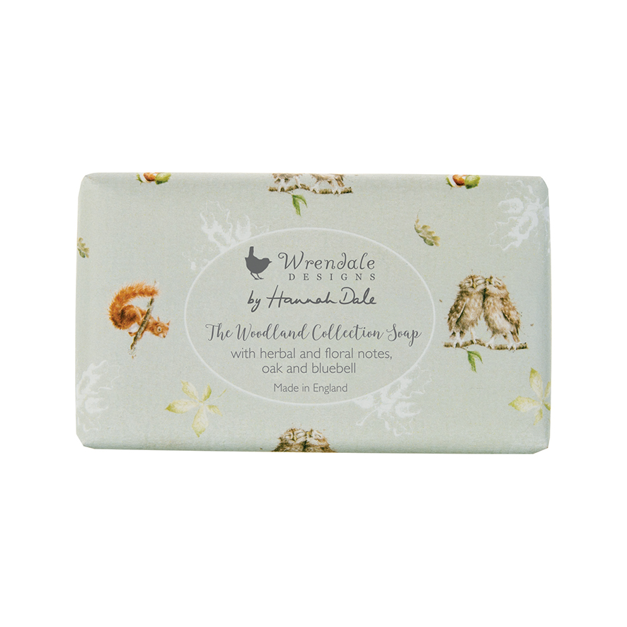 Wrendale Seife "Woodland", Duft Eiche und Glockenblume, grün, 10,5x5,7x3,5cm, 190g