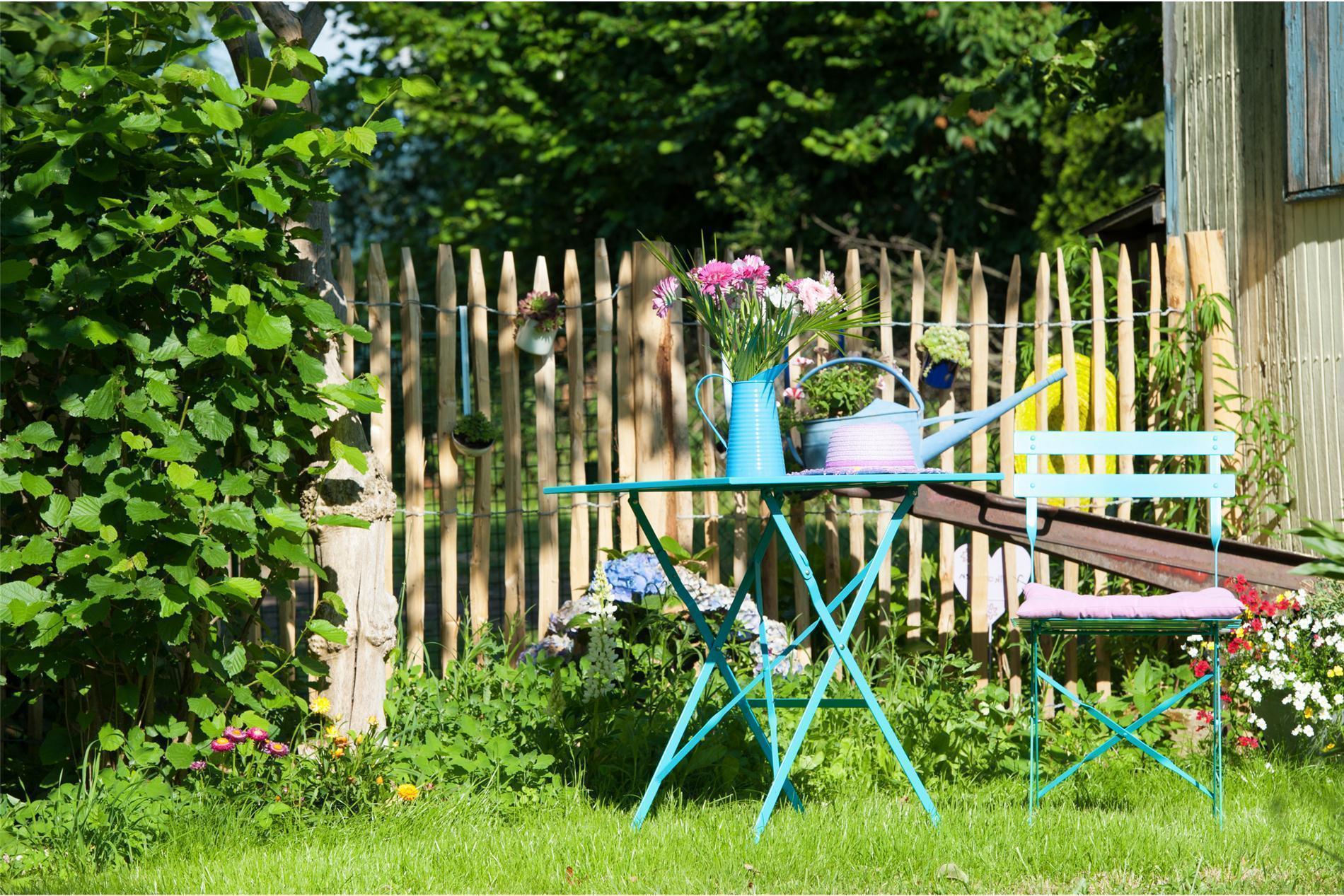 Französischer Premium Staketenzaun Kastanie - Länge 5 Meter, Höhe 50 cm, Lattenabstand 4-5 cm