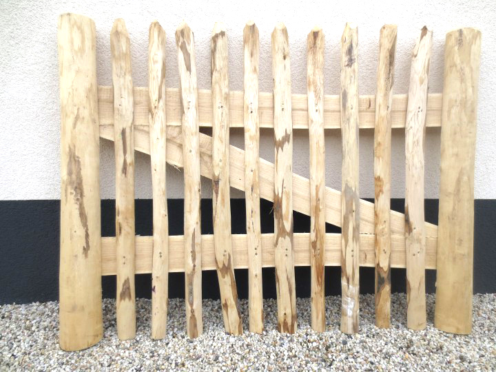 Staketenzaun-Tor (genagelte Ausführung), Edelkastanie B120 cm H150 cm