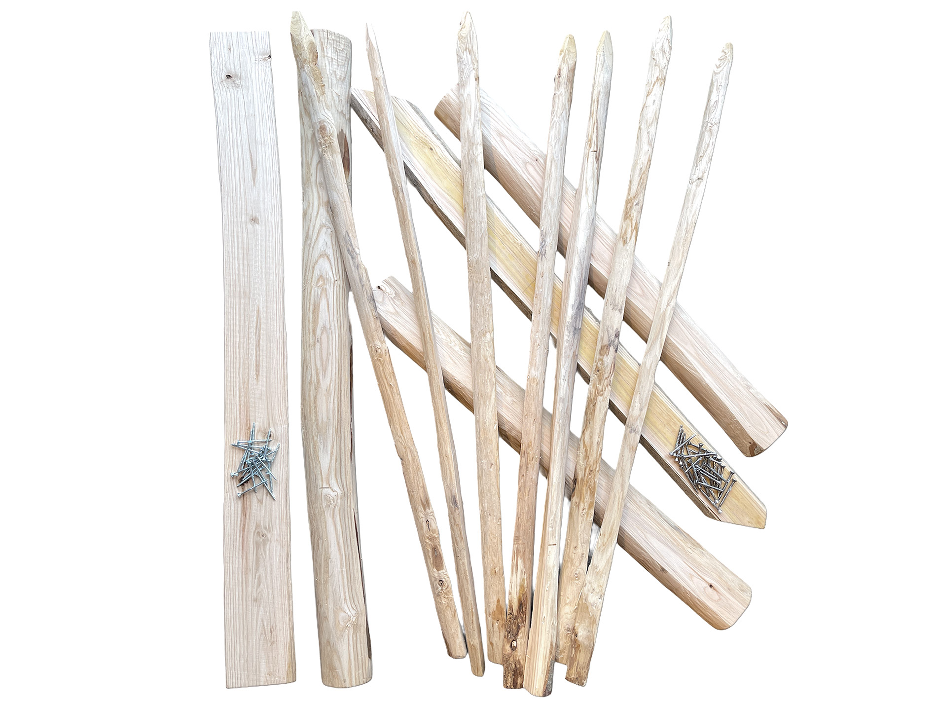 Premium Staketenzaun-Tor, Kastanie, Bausatz, B100 cm H150 cm