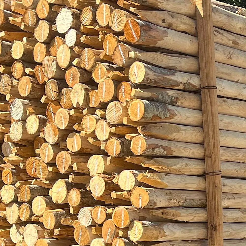 Pfähle aus Kastanie 200 cm Länge, DM 8-10 cm