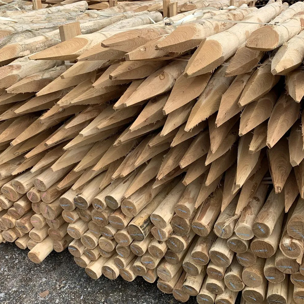 Pfähle aus Robinie 200 cm Länge, DM 6-8 cm