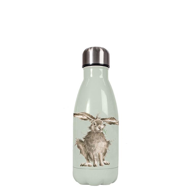 Wrendale kleine Trinkflasche in Geschenkverpackung, Motiv Hase, grün,  260 ml