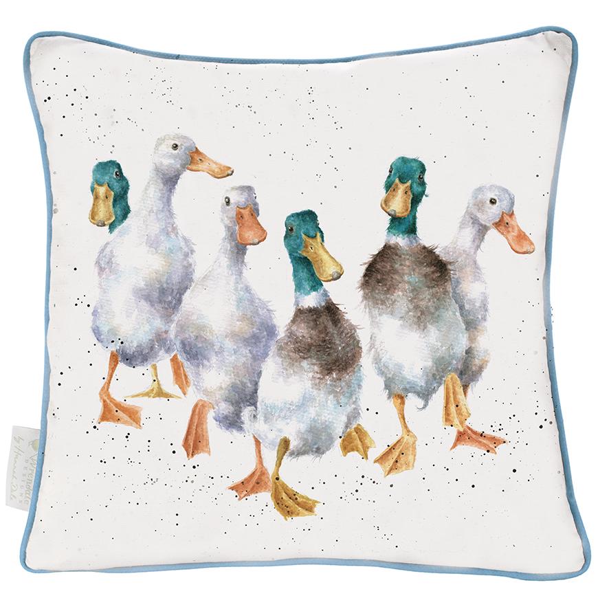 Wrendale Kissen inkl. Füllung, Motiv Enten, 60x60 cm