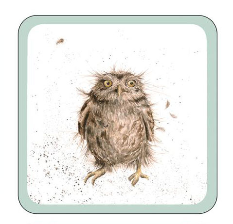 Wrendale Untersetzer viereckig Motiv Eule  10,5x10,5 cm