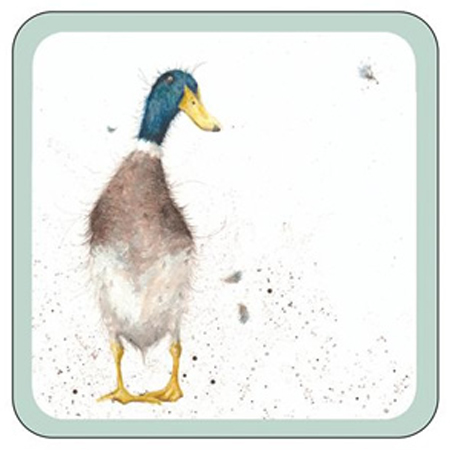 Wrendale Untersetzer viereckig Motiv Ente  10,5x10,5 cm