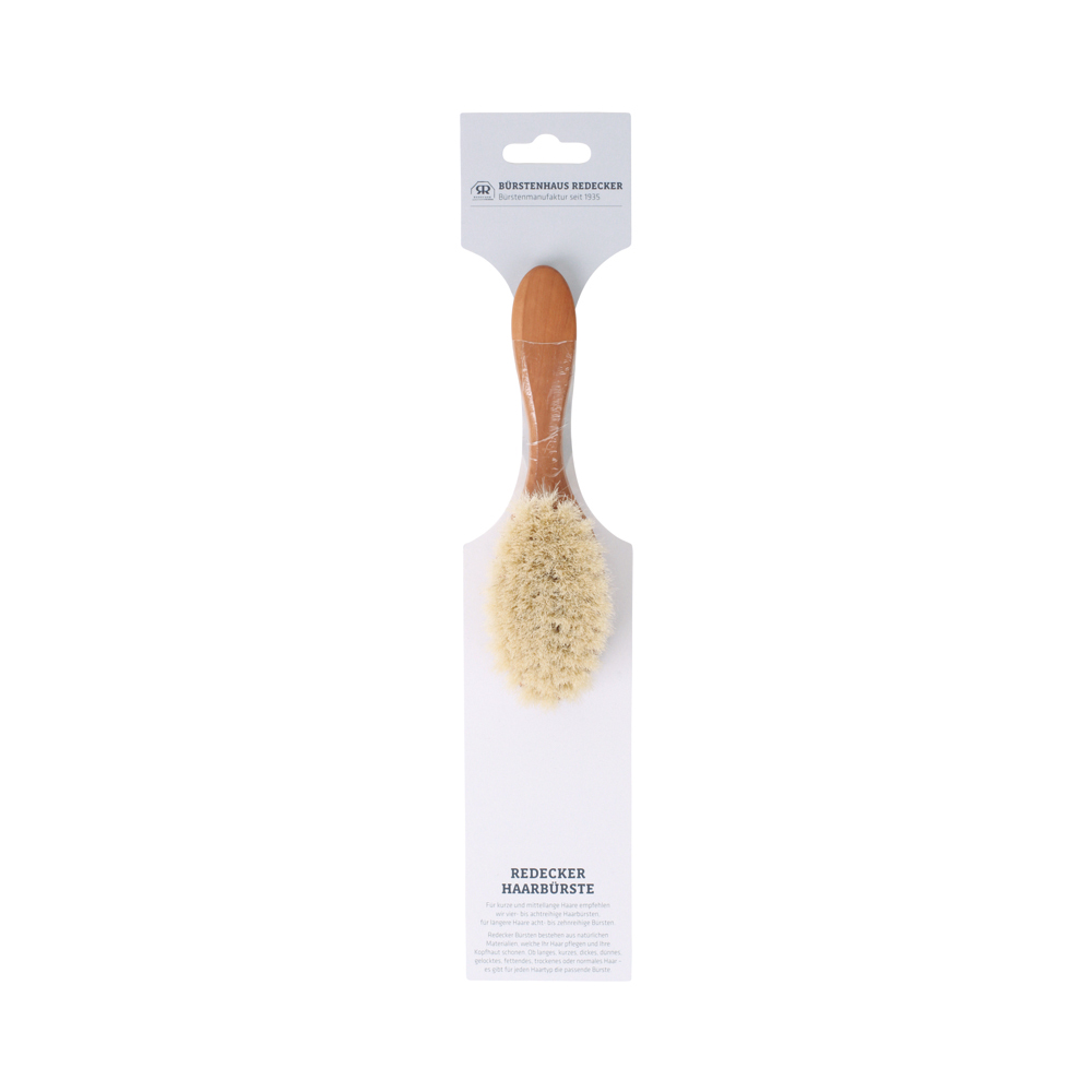 Babyhaarbürste aus hellem Ziegenhaar 16 cm