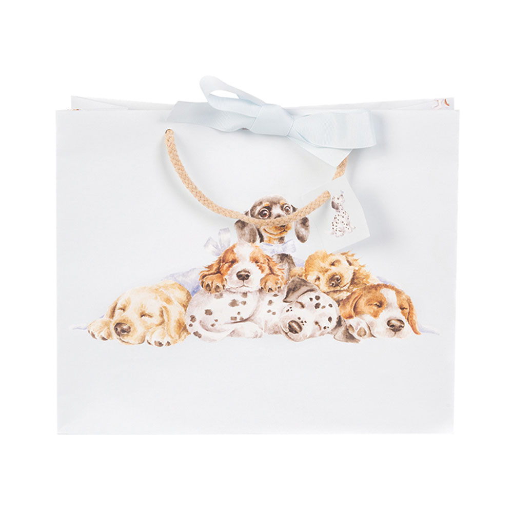 Geschenktasche, Motiv Hundewelpen "Little Paws"