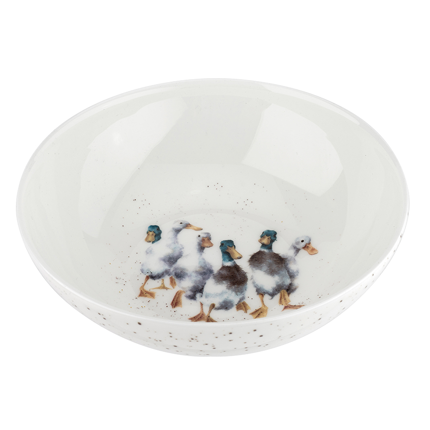 Wrendale Müslischüssel 4 Set, Motiv Enten/Maus/Hase/Eichhörnchen, D 15 cm